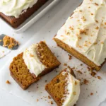 Best Moist Pumpkin Bread with Cream Cheese Frosting
