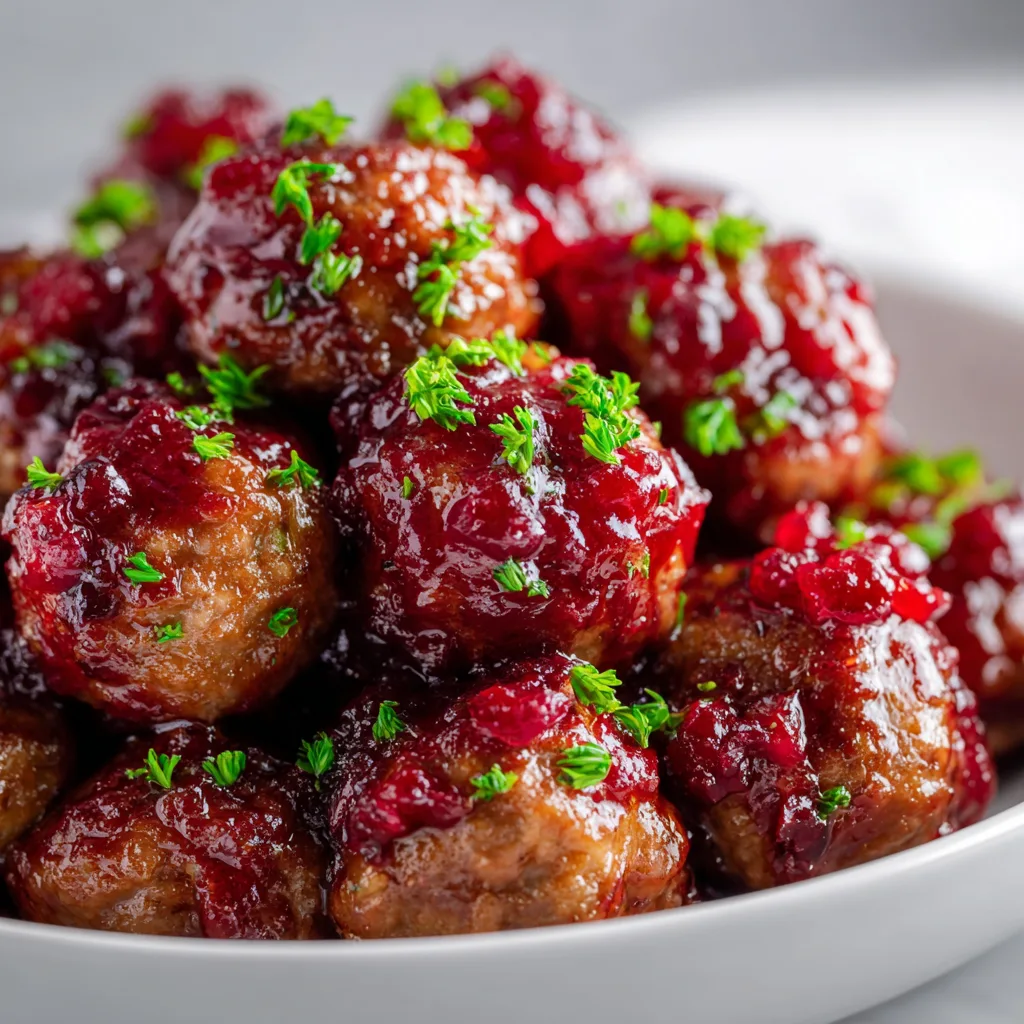 Holiday Cranberry Meatballs