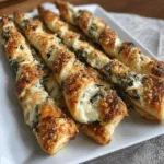 Christmas Tree Spinach Dip Breadsticks