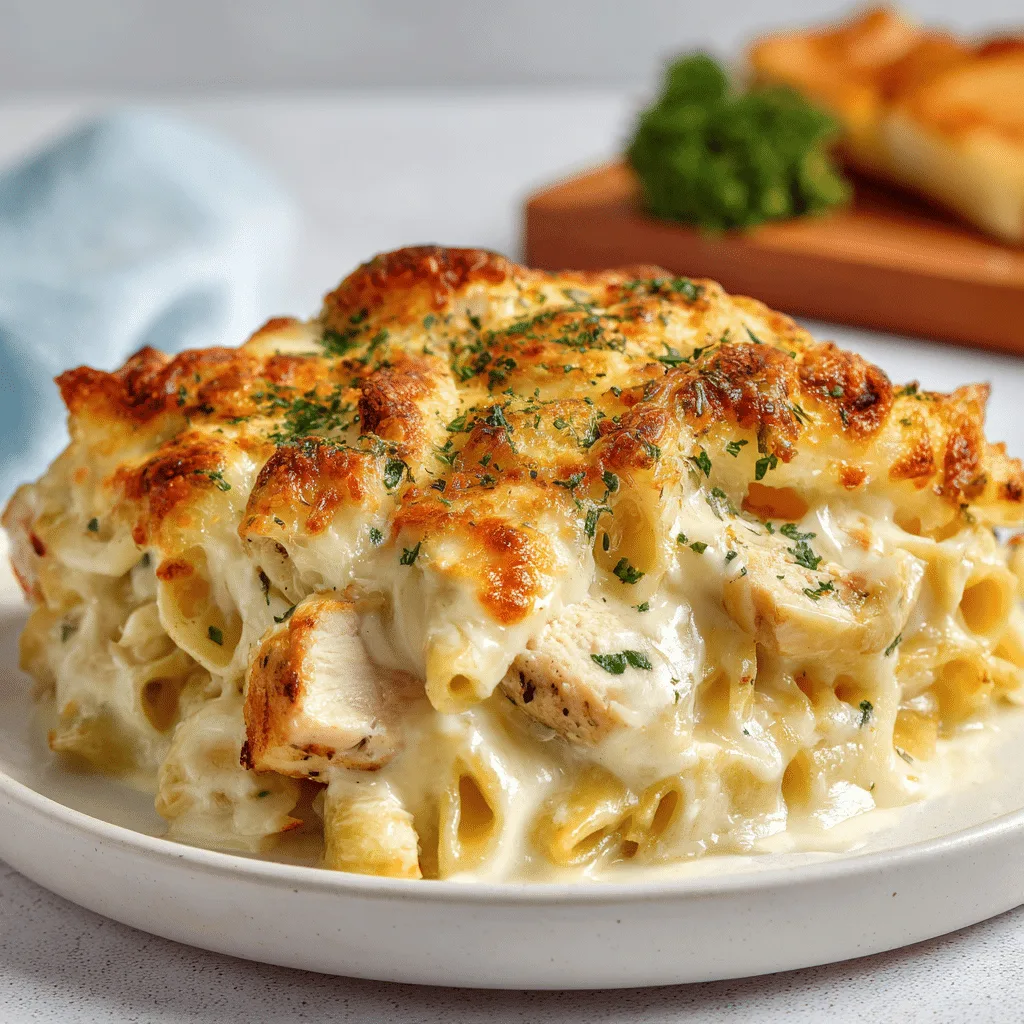 Chicken Alfredo Bake