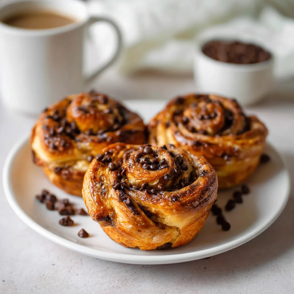 Chocolate Chip Cruffins – Flaky, Buttery & Filled with Chocolate Bliss 🥐🍫✨