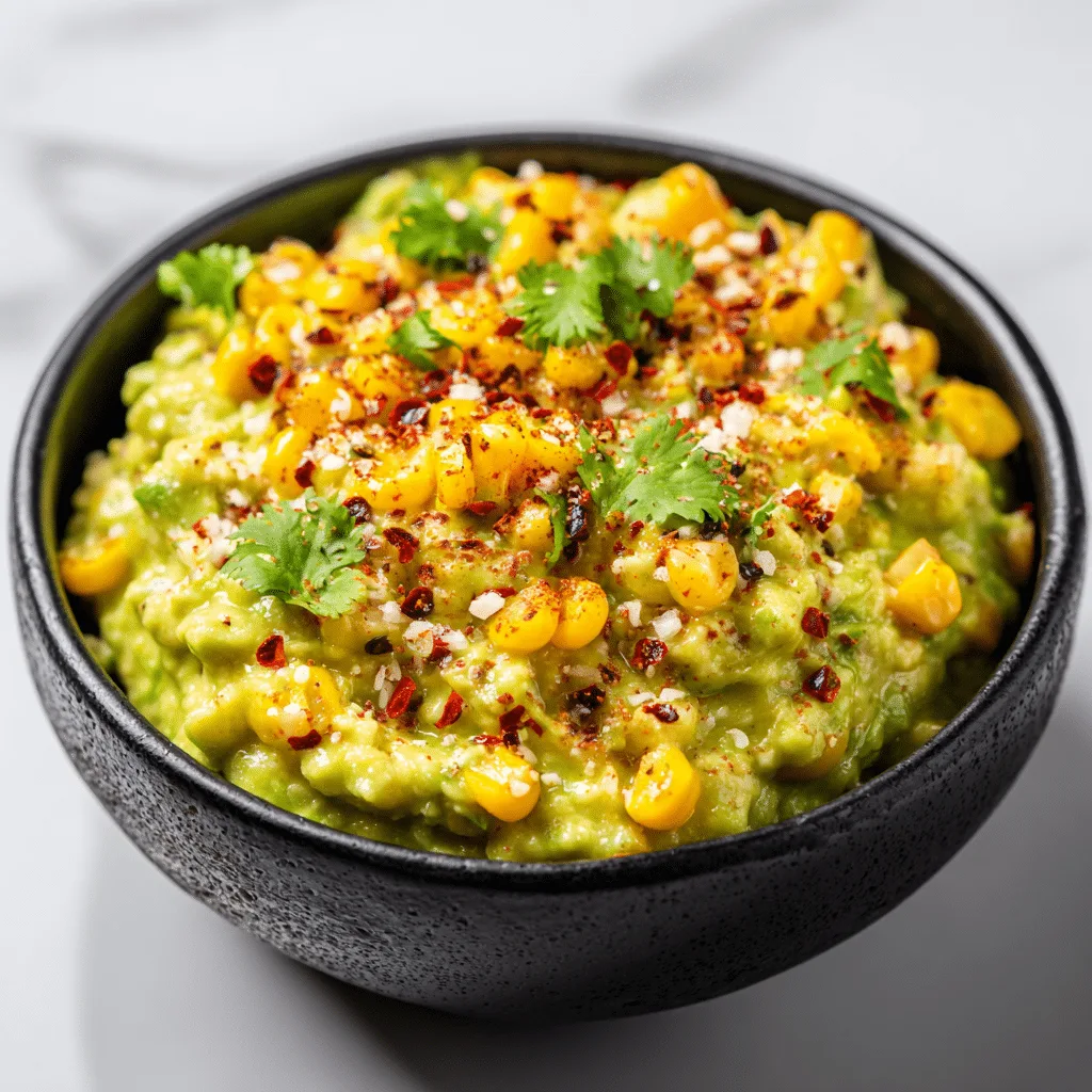 Guacamole with Roasted Corn: