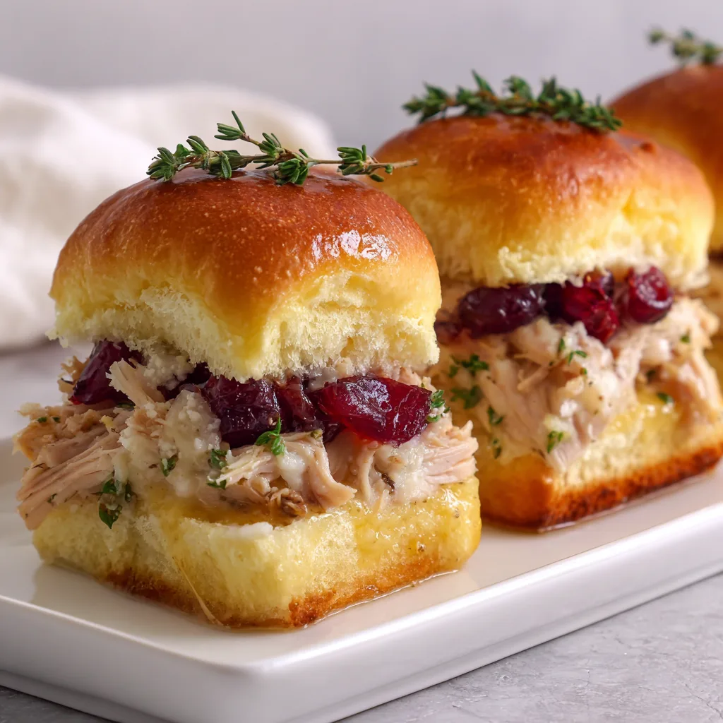 Leftover Turkey & Cranberry Sliders