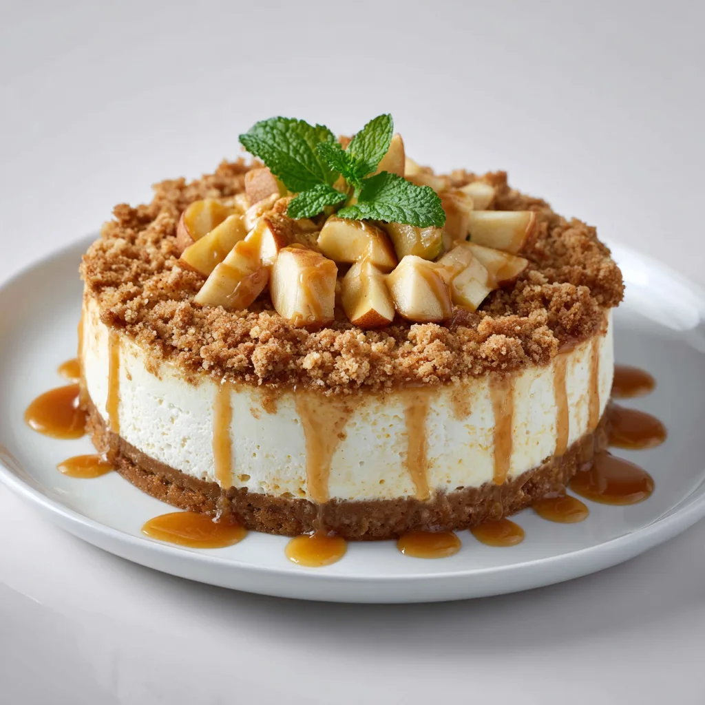 apple crumble cheesecake