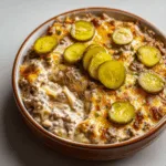 Cheesy Slow Cooker Big Mac Dip