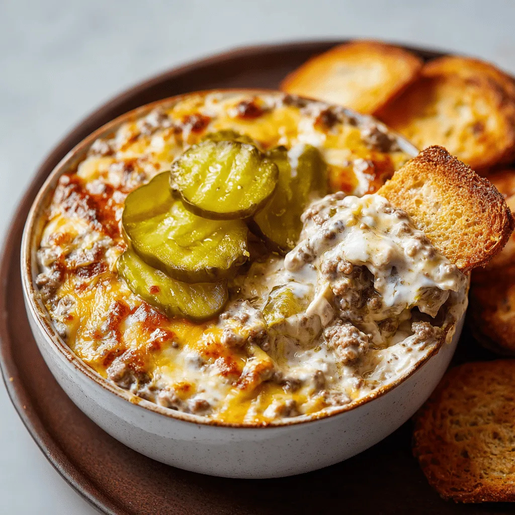Cheesy Slow Cooker Big Mac Dip