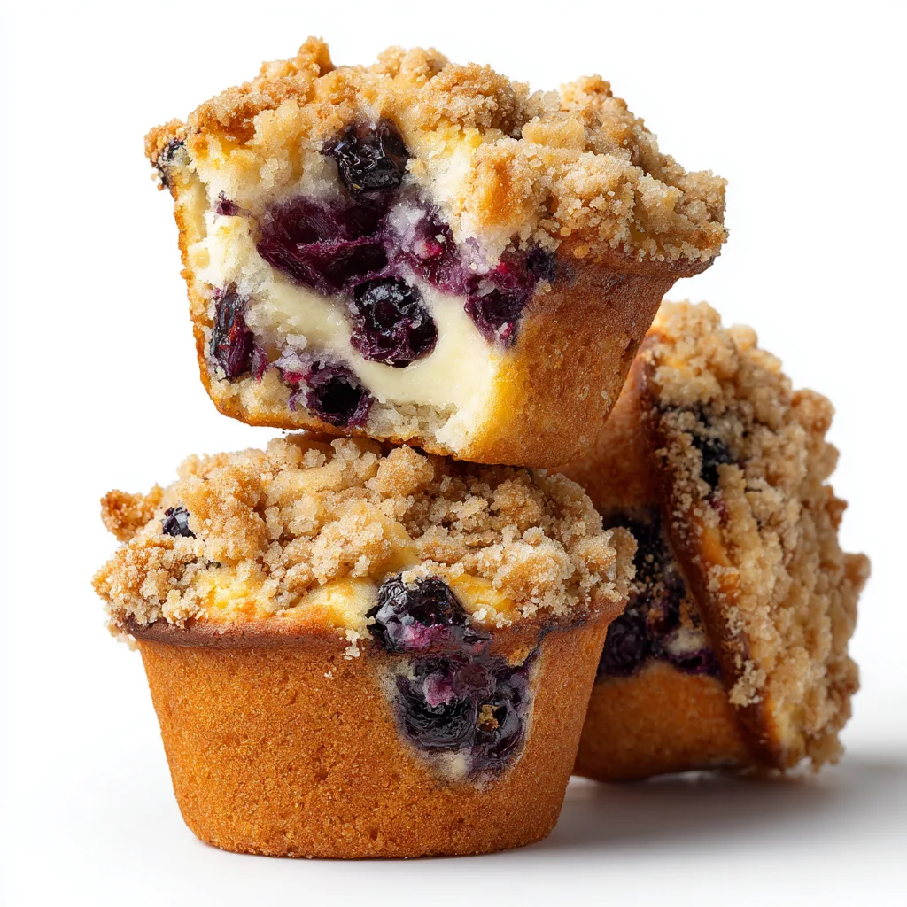 blueberry cheesecake crumble muffin
