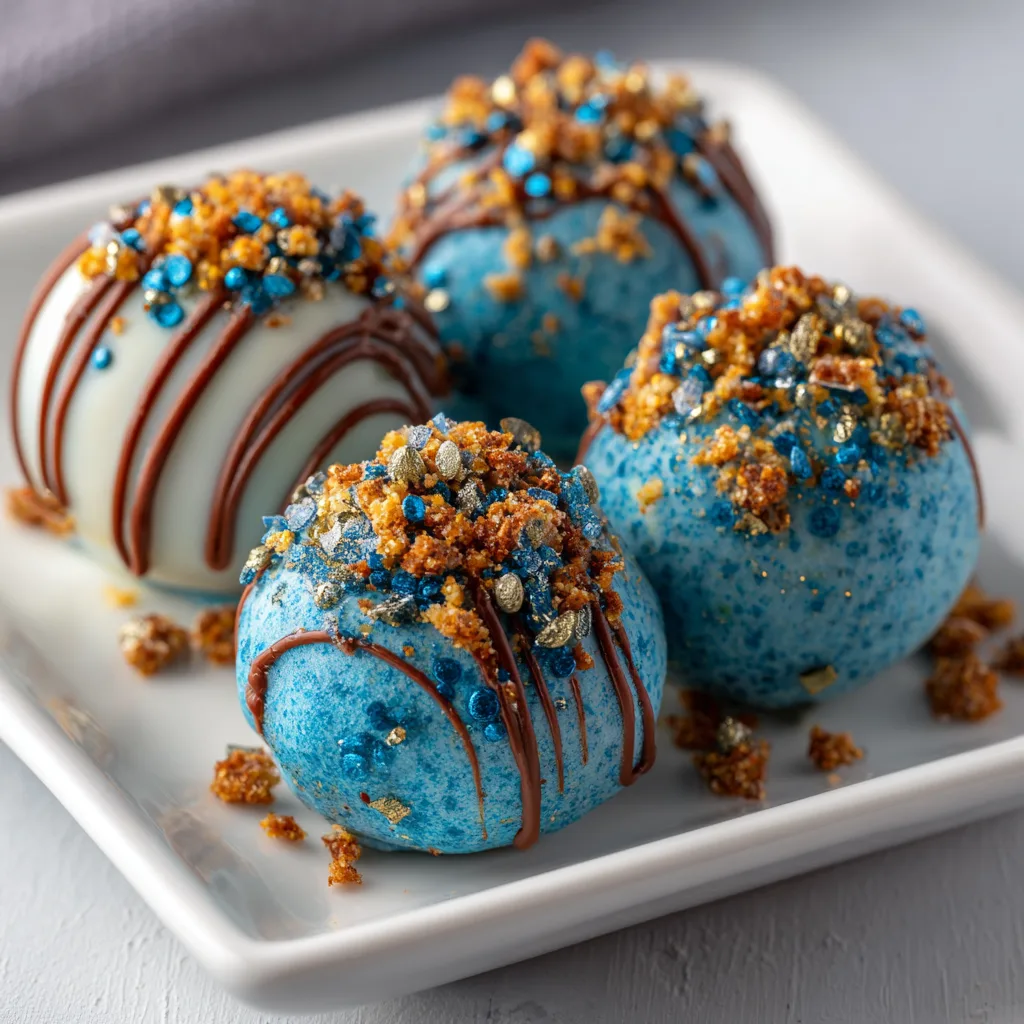 Decadent Blue Christmas Truffles | Holiday Dessert Recipe & Gift Idea