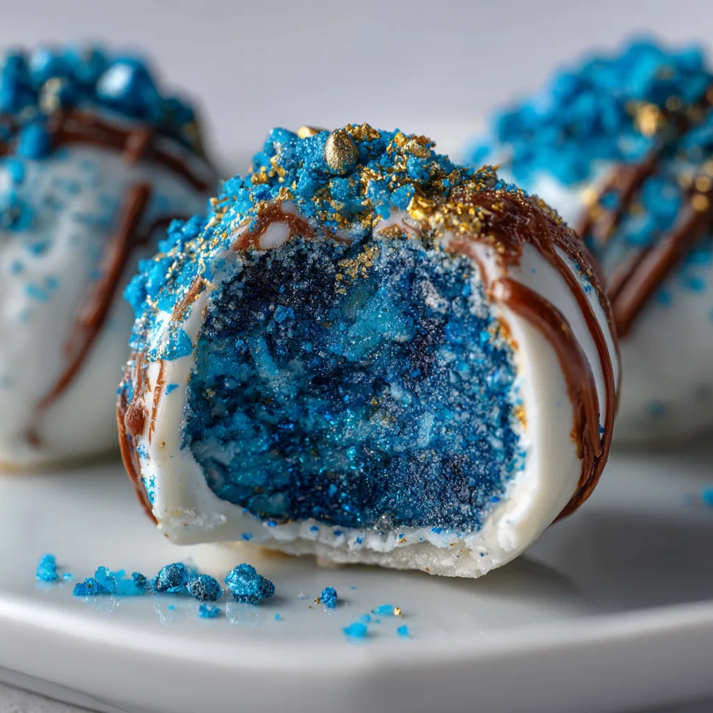 Decadent Blue Christmas Truffles | Holiday Dessert Recipe &amp; Gift Idea