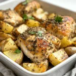 Easy Gluten-Free Baked Oregano Chicken with Roasted Potatoes | Healthy Dinner Recipe