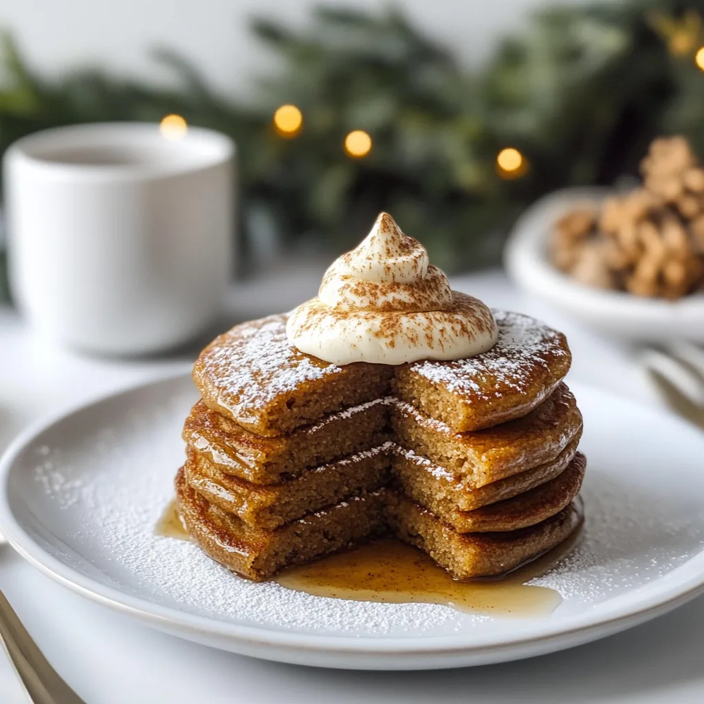 Fluffy Gingerbread Pancakes Recipe – Soft & Spiced Holiday Breakfast Treat