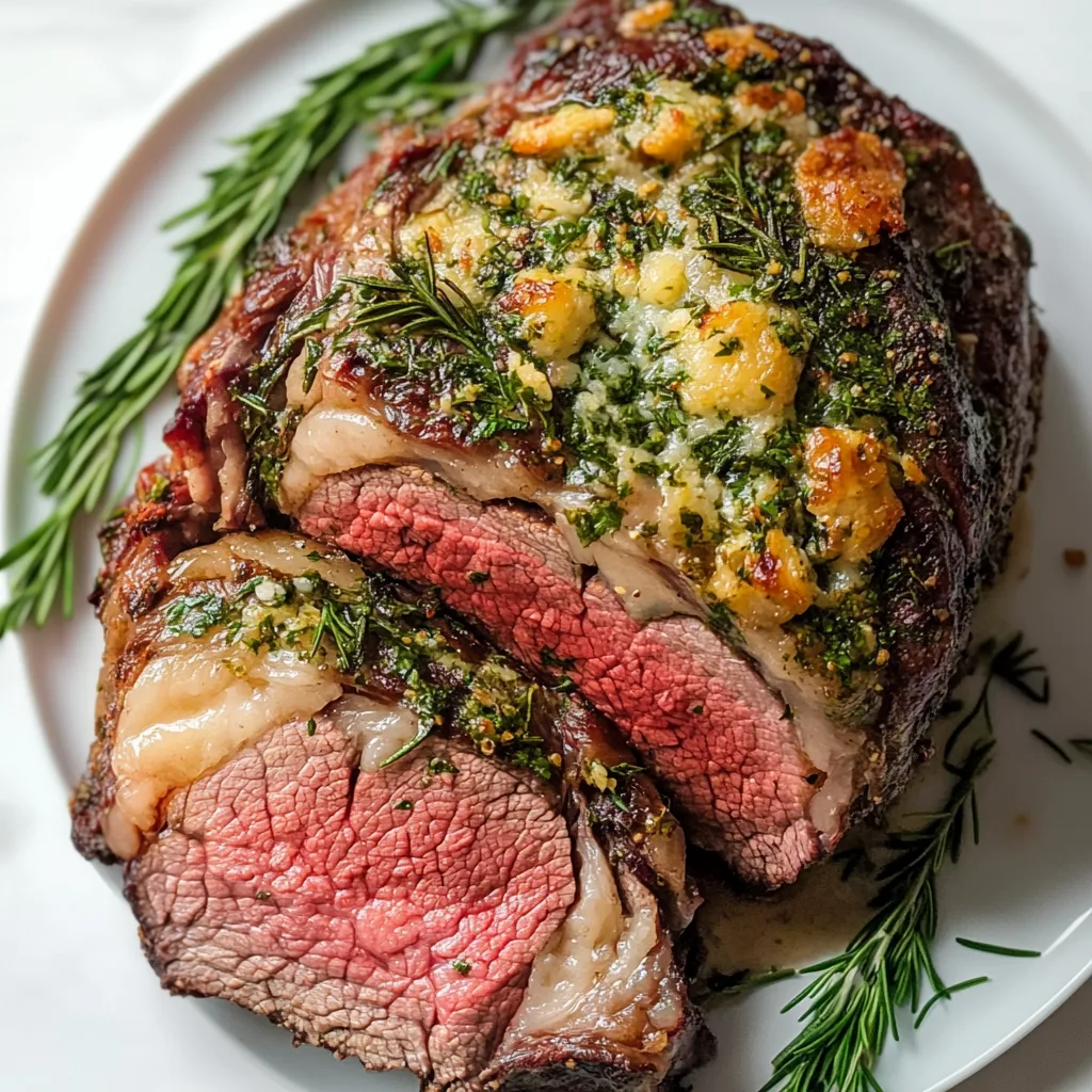 Garlic Herb Butter Prime Rib Recipe | Juicy, Flavorful & Easy to Make