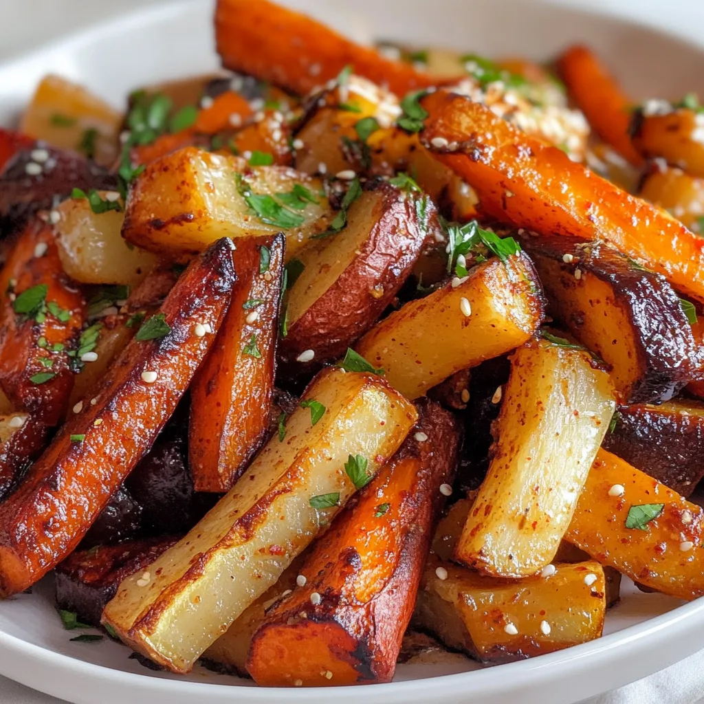 Gochujang Roasted Root Vegetables Recipe | Spicy Korean-Inspired Side Dish