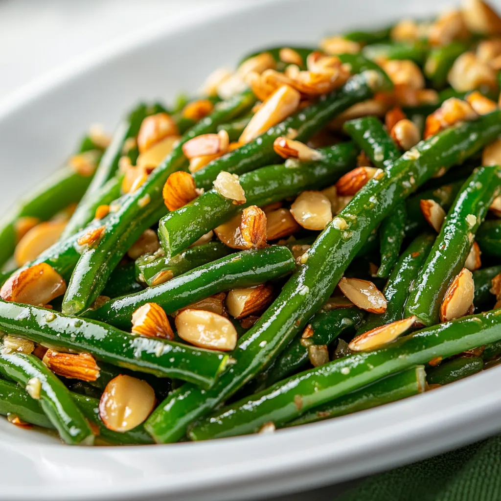 Delicious Green Beans with Garlic & Almonds Recipe | Healthy Side Dish