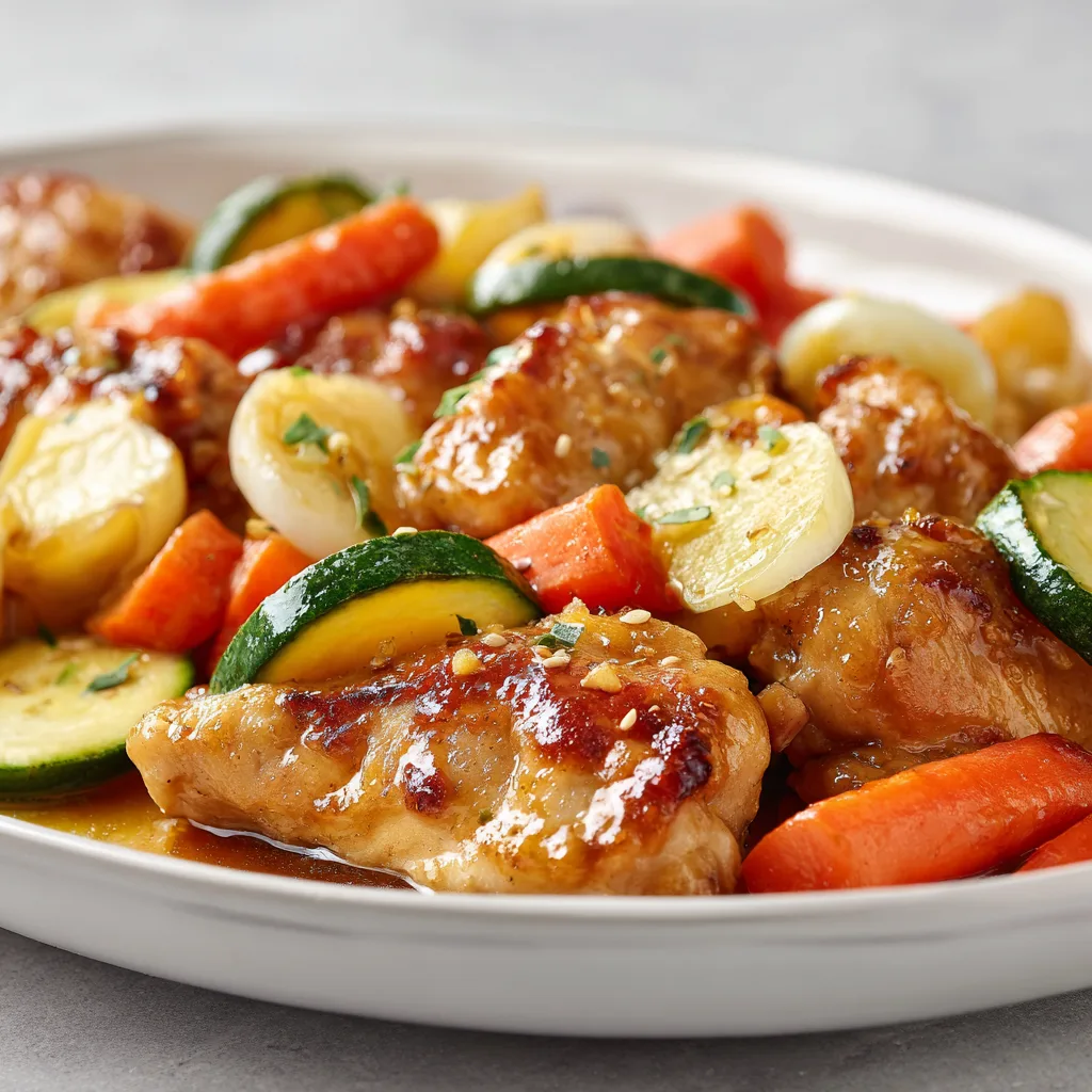 Delicious Honey Garlic Chicken and Veggies Recipe | Easy Healthy Meal