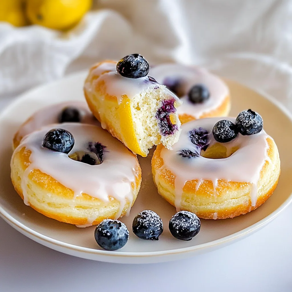 Lemon and Blueberry Crumpet Doughnuts Recipe | Delicious & Easy Treats
