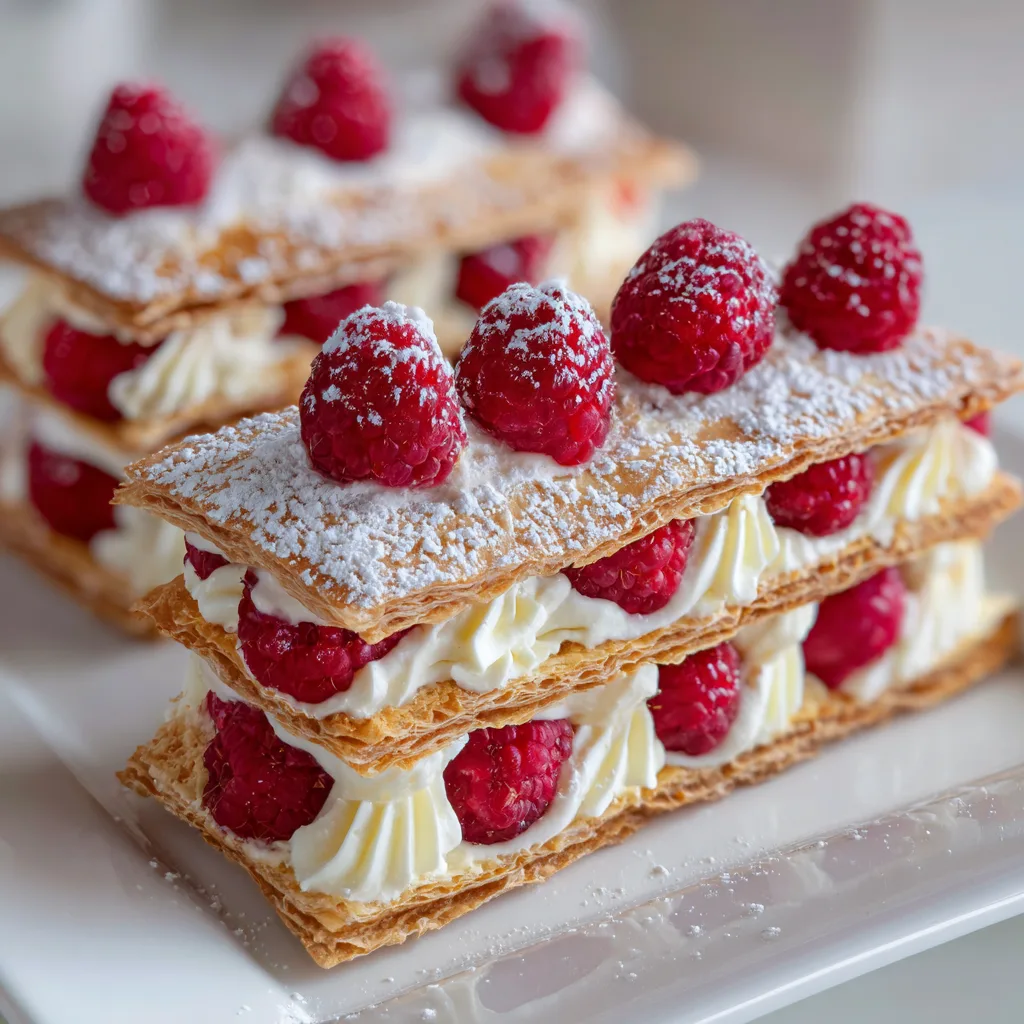Delicious Raspberry Cream Napoleons | Easy French Pastry Recipe
