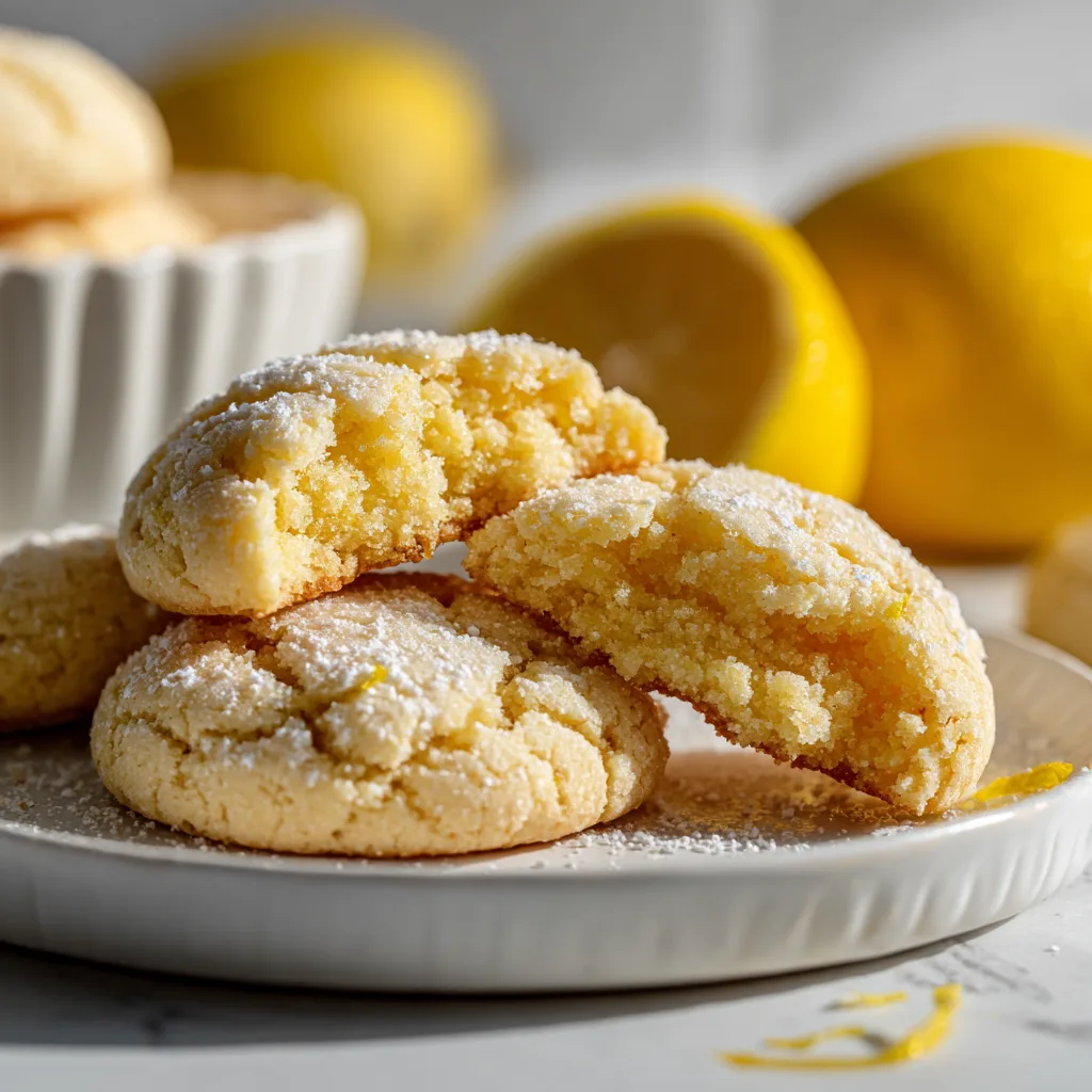 Soft &amp; Chewy Lemon Cookies | Easy Homemade Zesty Lemon Cookie Recipe