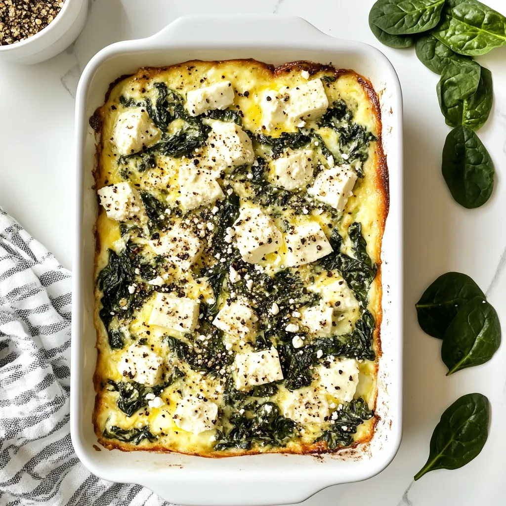 Delicious Spinach and Feta Egg Casserole Recipe | Easy &amp; Healthy Breakfast