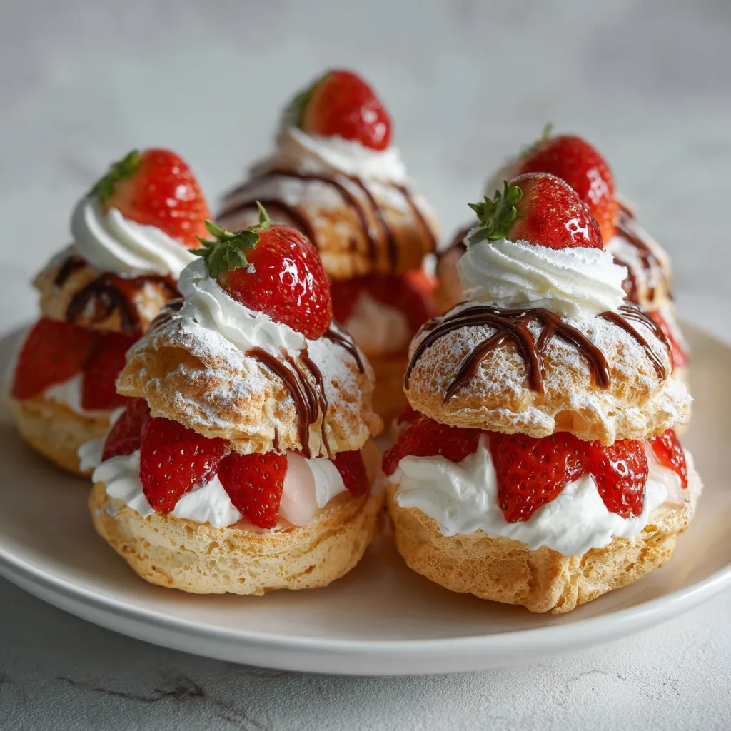 Delicious Strawberry Cream Puffs Recipe | Easy & Creamy Dessert Treats
