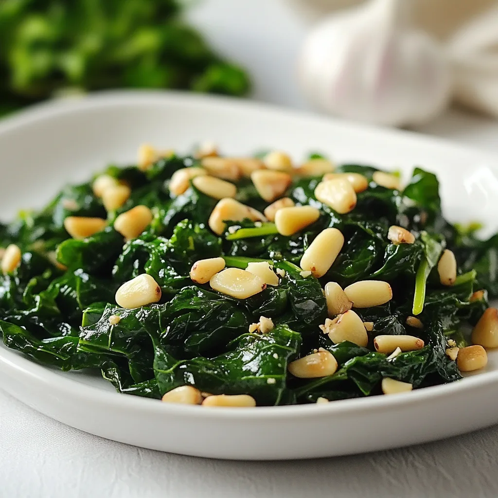 Winter Greens with Pine Nuts and Garlic Recipe | Healthy & Delicious Side Dish