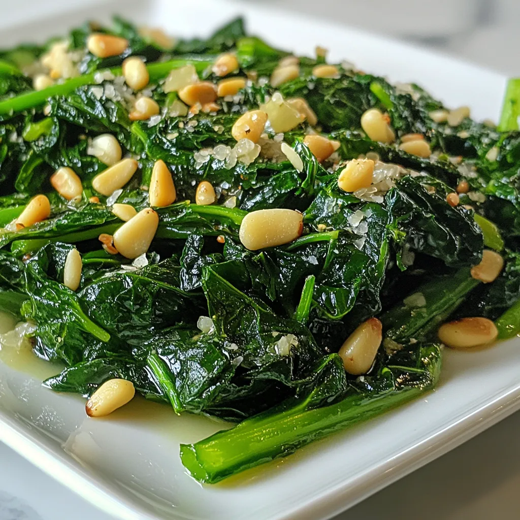 Winter Greens with Pine Nuts and Garlic Recipe | Healthy &amp; Delicious Side Dish