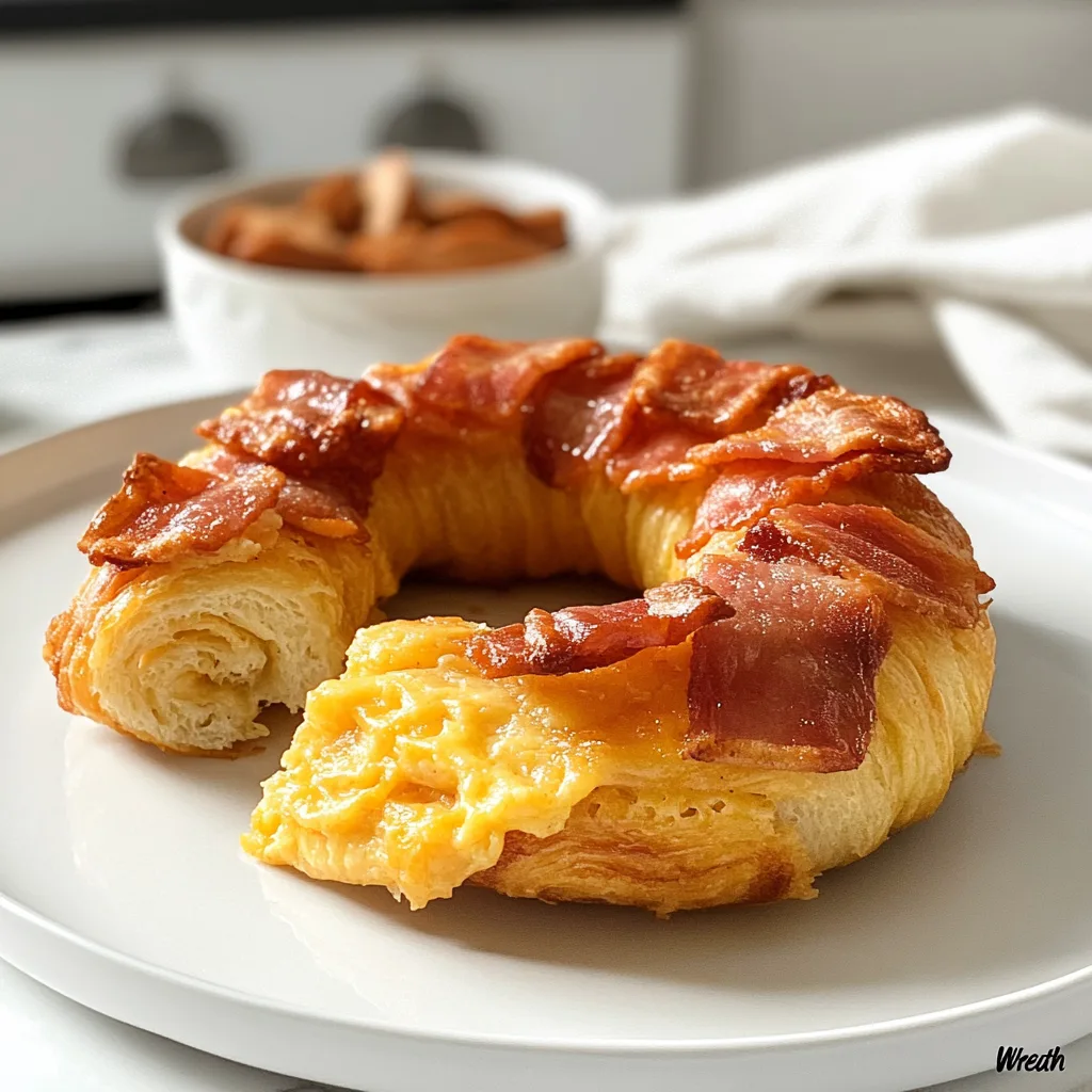 Delicious Wreath Crescent Roll Breakfast Ring Recipe – Easy & Festive Brunch Idea