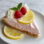 this No-Bake Pink Lemonade Pie is a summer favorite with just a few ingredients.