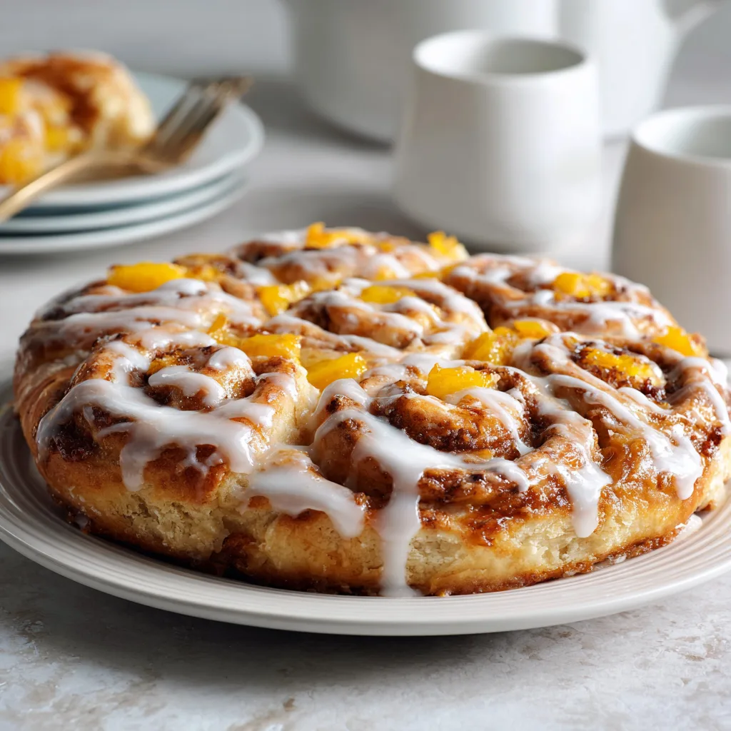 Peach Pie Cinnamon Rolls