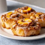 Peach Pie Cinnamon Rolls - Sweet & Irresistibly Gooey