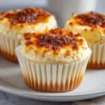 Vanilla Bean Crème Brûlée Cheesecake Cupcakes