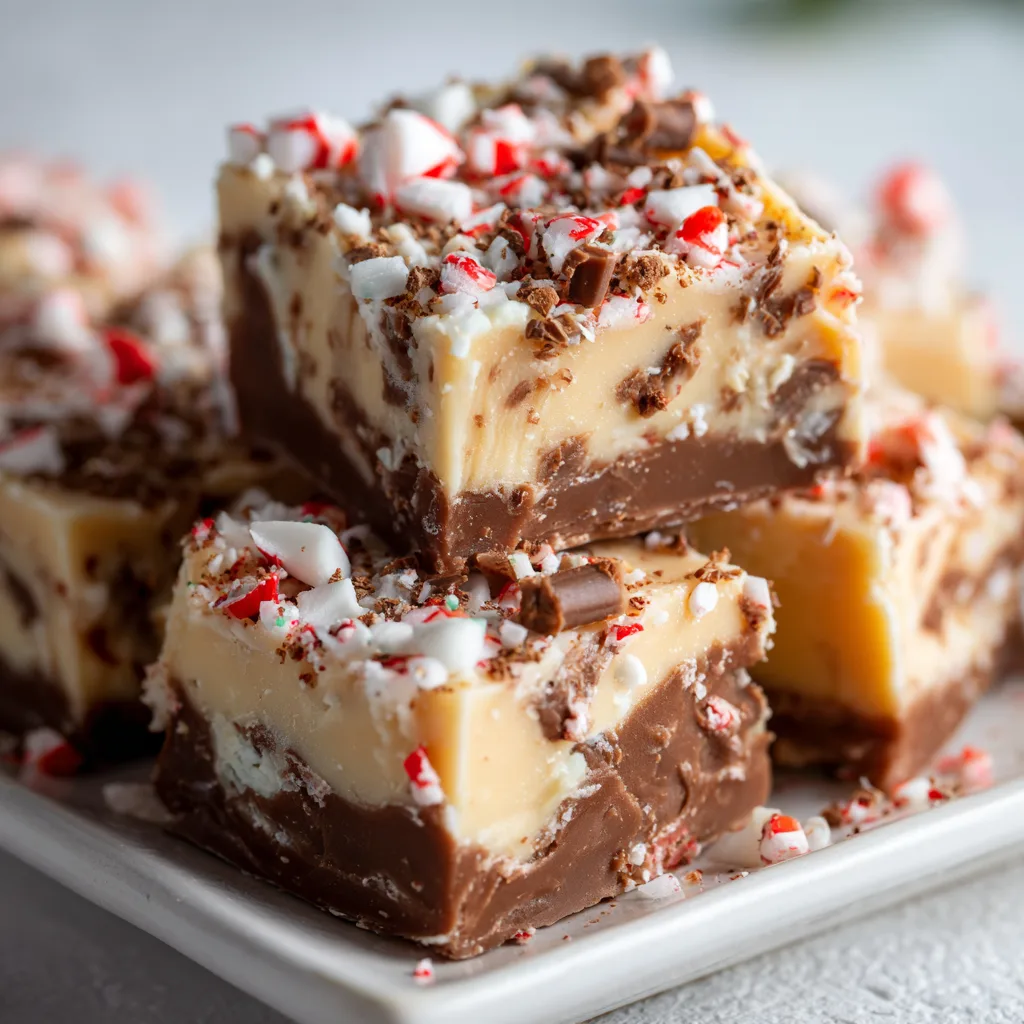 5-Ingredient Peppermint Mocha Fudge