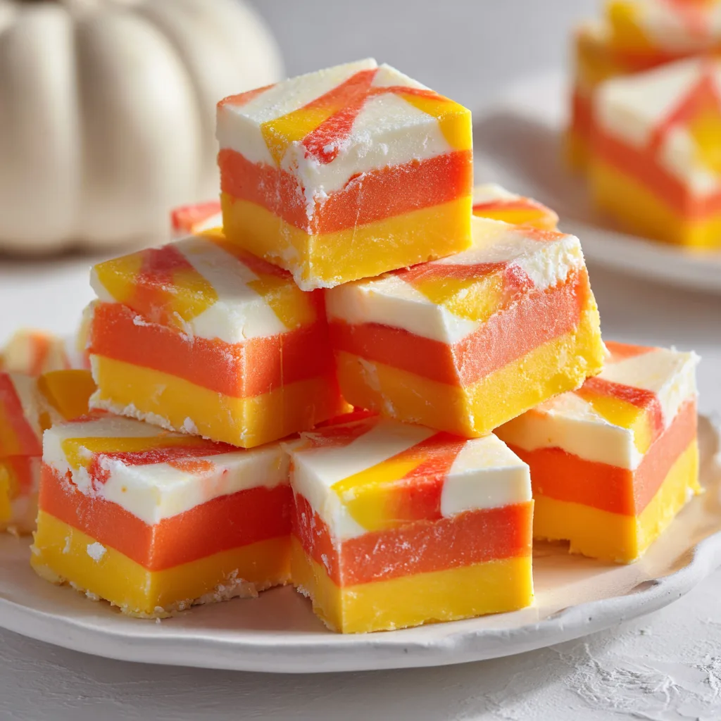 No-Bake Candy Corn Fudge brings back the sweetest memories of autumn afternoons spent sorting Halloween