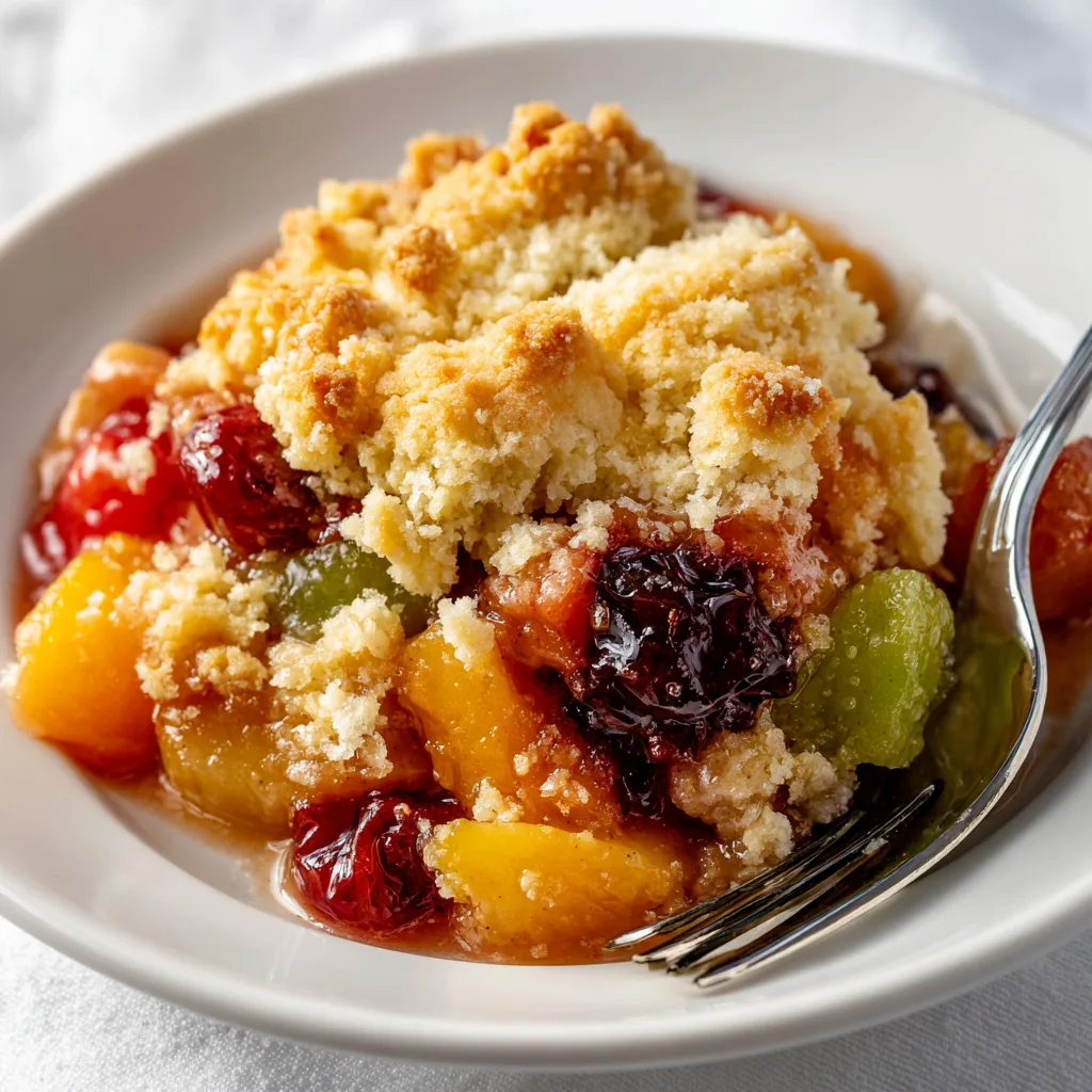 Irresistible Dump & Bake Fruit Cocktail Cobbler