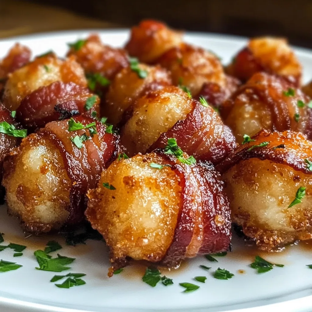 Crispy Bacon Wrapped Tater Tot Bombs | Easy & Delicious Appetizer Recipe
