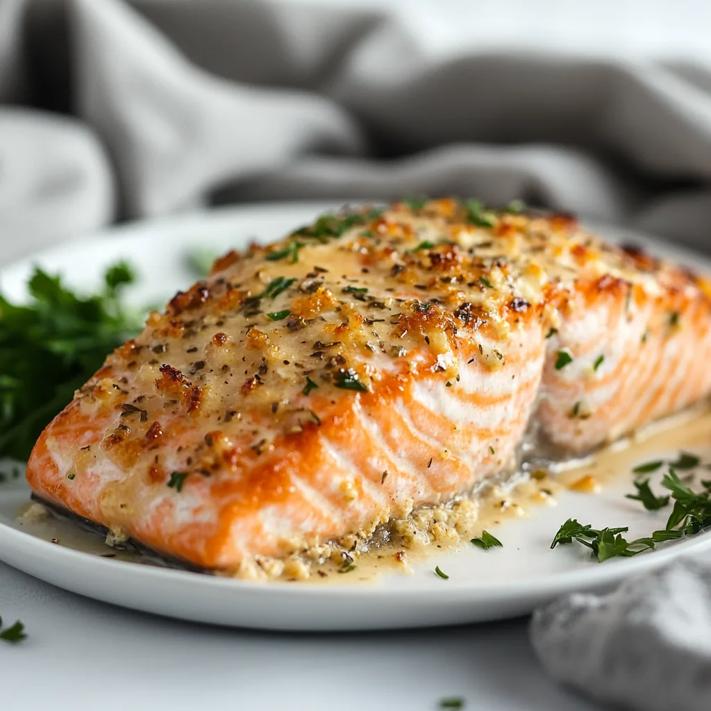 Delicious Baked Boursin Salmon Recipe | Easy & Creamy Seafood Dinner