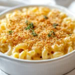 Baked Macaroni and Cheese with Crispy Panko Topping | Creamy & Crunchy Comfort Food Recipe