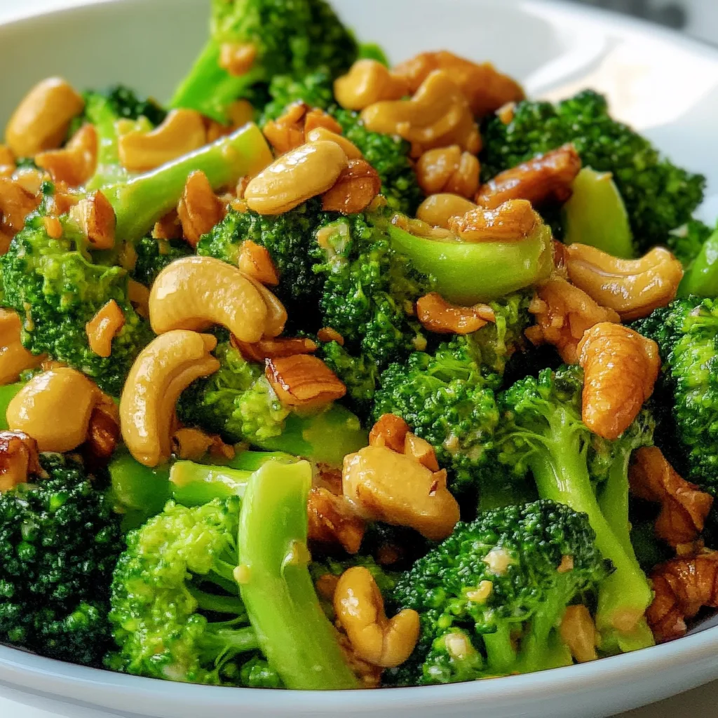 Broccoli with Garlic Butter and Cashews Recipe | Healthy & Delicious Side Dish