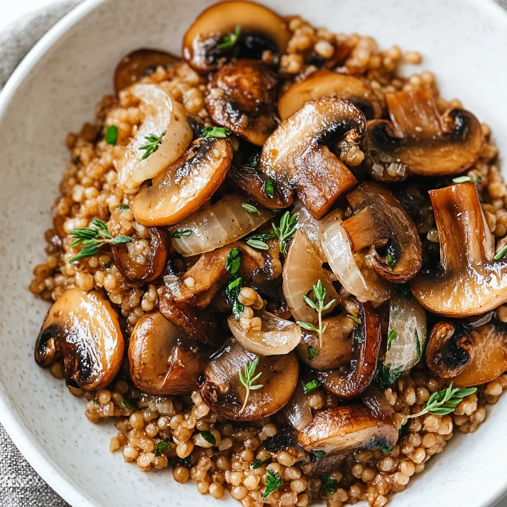 Buckwheat Kasha with Caramelized Mushrooms and Onions | Healthy Savory Recipe