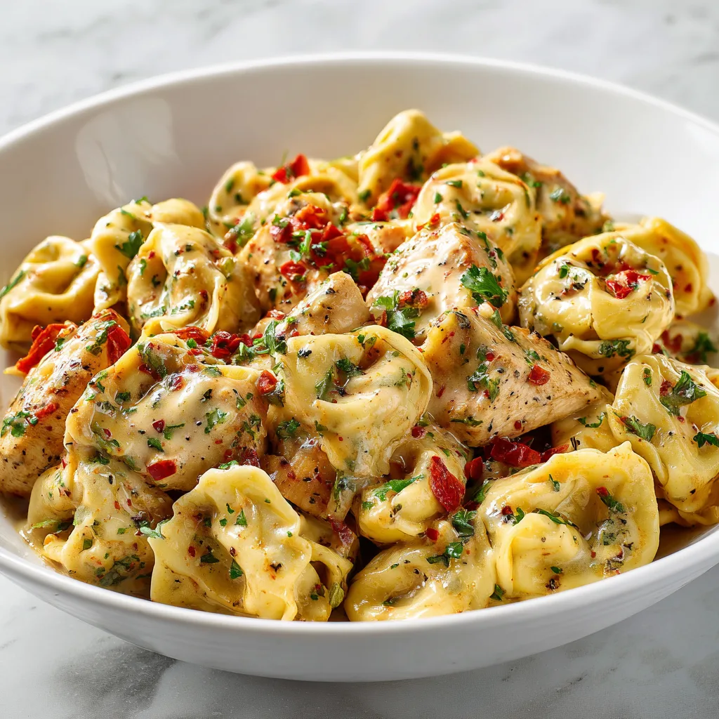 Cajun Chicken Tortellini with Garlic Sauce | Spicy & Creamy Pasta Recipe