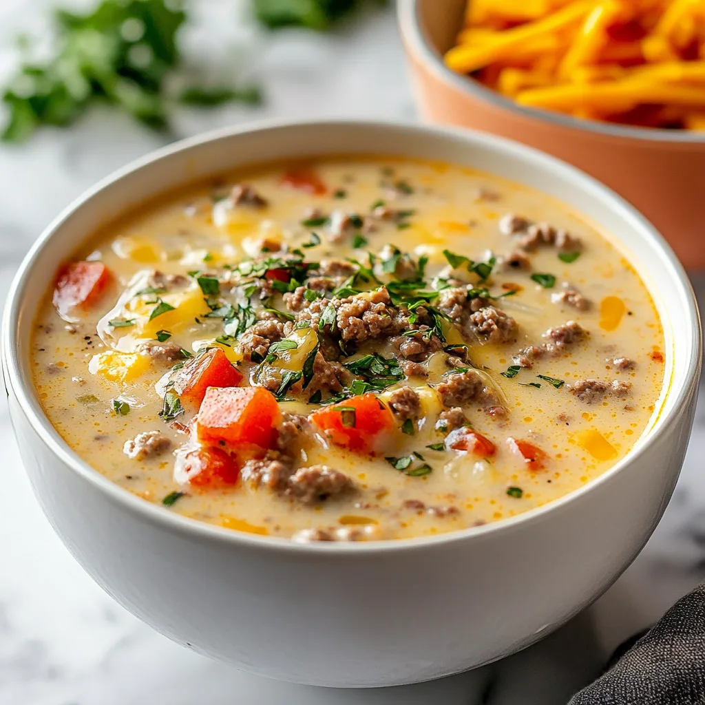 Delicious Cheeseburger Soup Recipe | Easy & Creamy Comfort Food