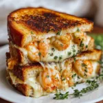 Cheesy Garlic Shrimp Grilled Cheese Sandwich Recipe | Easy & Delicious