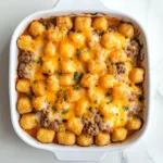 Cheesy Hamburger Tater Tot Casserole Recipe | Easy Comfort Food Meal