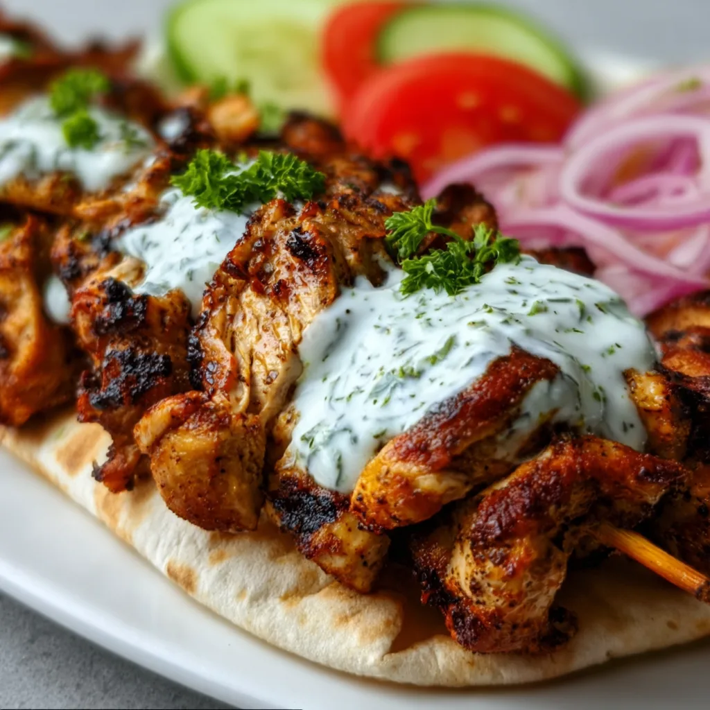 Delicious Chicken Shawarma with Creamy Yogurt Sauce Recipe | Easy & Authentic