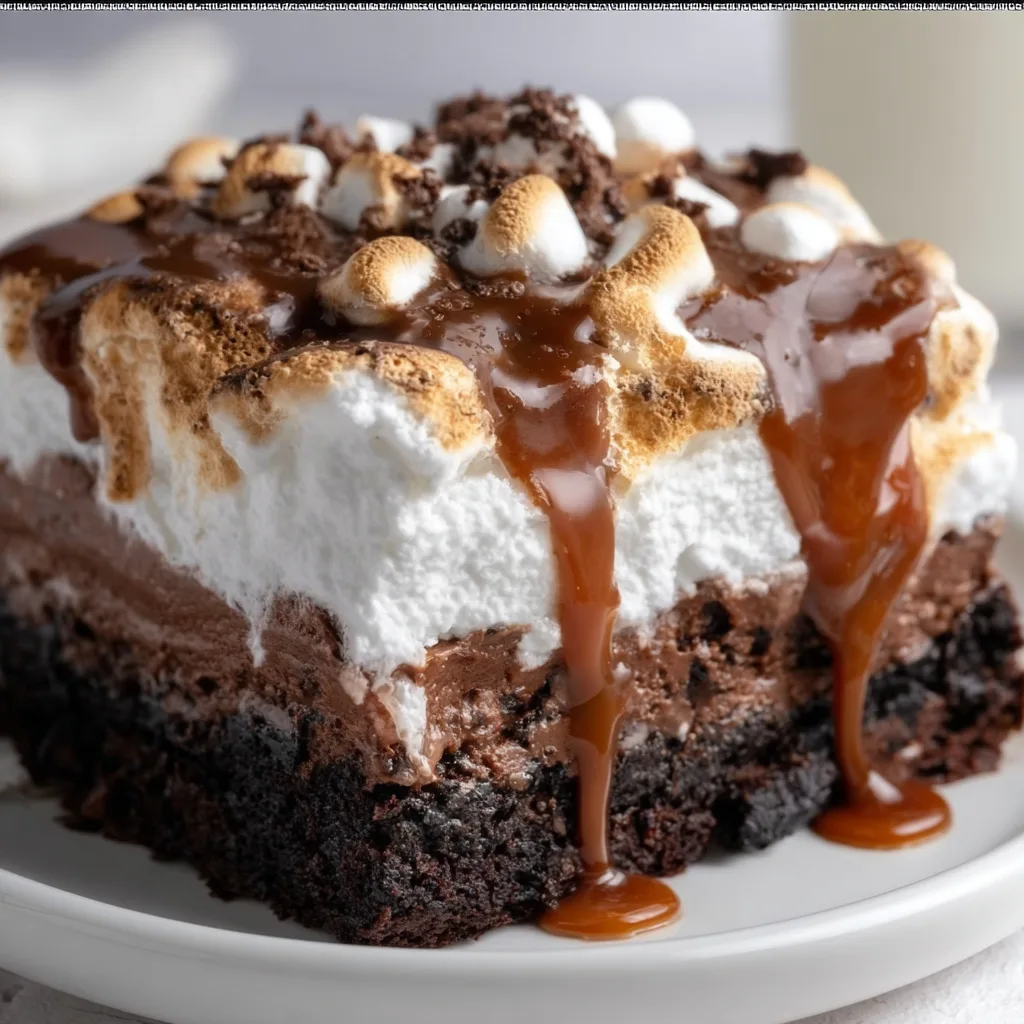 Delicious Chocolate Poke Cake with Marshmallow | Easy & Moist Dessert Recipe