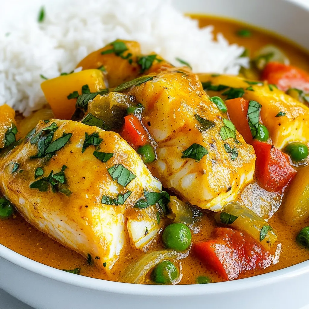 Cozy Crockpot Coconut Fish Curry with Tender Cod & Vegetables – Easy Slow Cooker Recipe