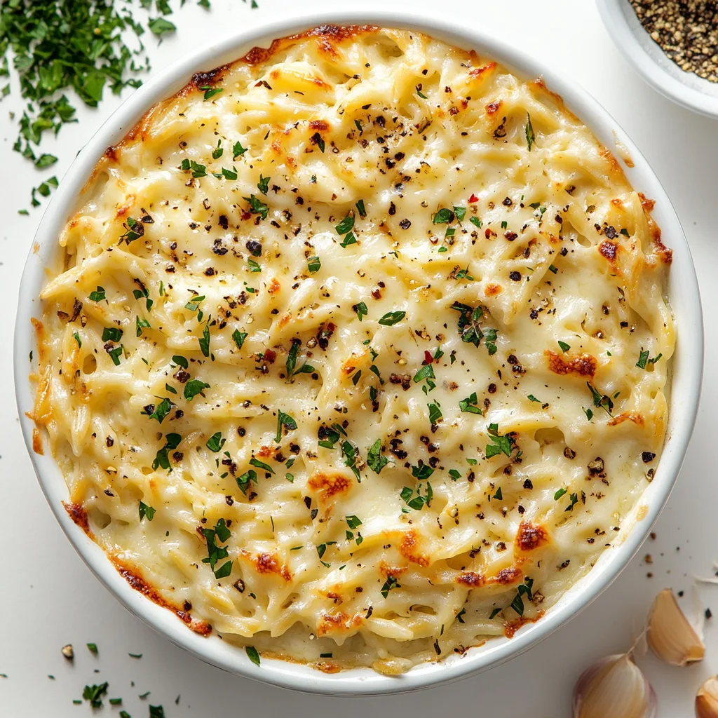 Creamy Cottage Cheese Baked Orzo with Roasted Garlic – Easy, Delicious Recipe