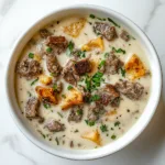 Creamy Philly Cheesesteak Soup Recipe | Easy & Delicious Comfort Food