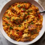 Creamy Tomato Orzo with Chicken Recipe | Easy & Delicious Dinner Idea