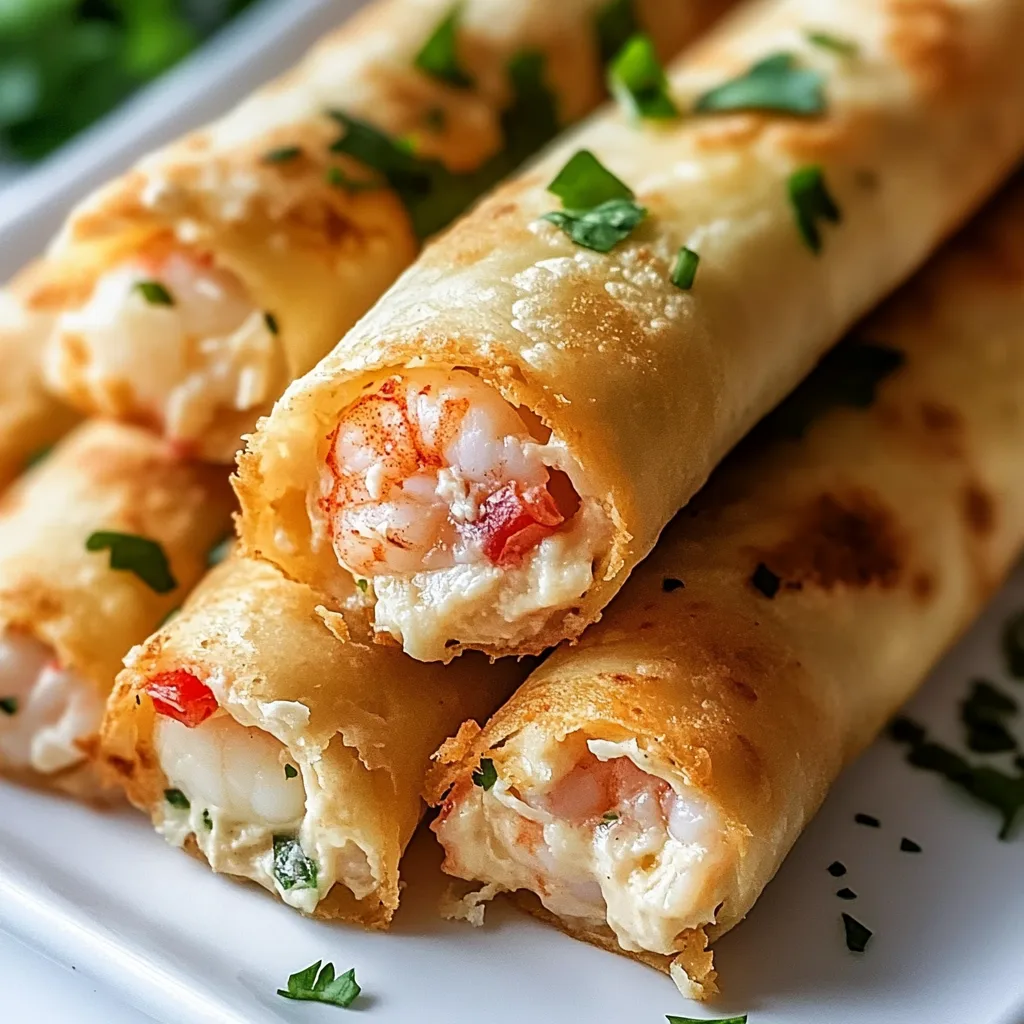 Crispy Crab and Shrimp Queso Taquitos Recipe | Easy Seafood Appetizer